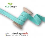 Bio Flachkordel - 2,0 cm - A70 verdino - Albstoffe - Hamburger Liebe